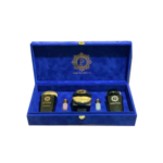 بوكس مخمل ( 2 عطور من أختياركم + بخور + ربعين مسك)